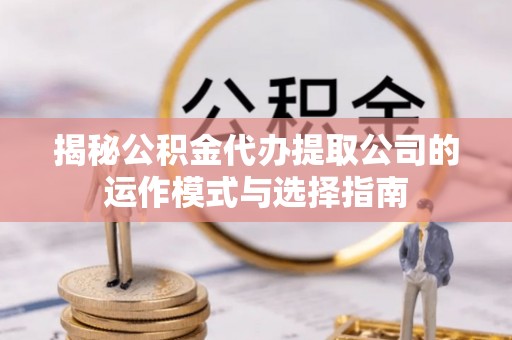 范县揭秘公积金代办提取公司的运作模式与选择指南