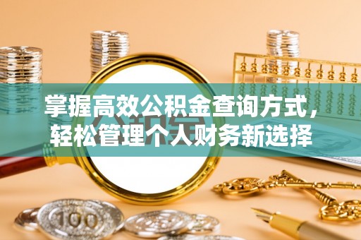 范县掌握高效公积金查询方式，轻松管理个人财务新选择