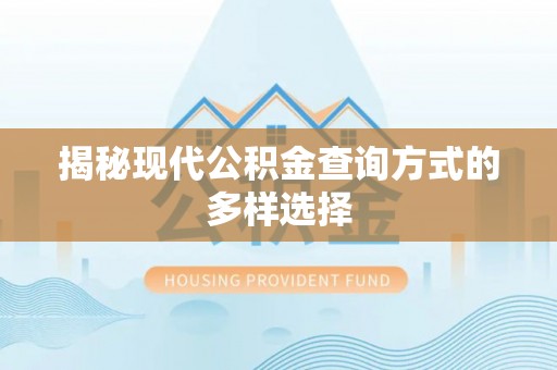 范县揭秘现代公积金查询方式的多样选择